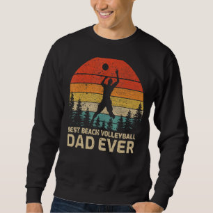 Moletom Mens Retro Vintage Melhor Pai De Voleibol De Praia