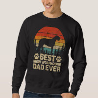 Mens Retro Vintage Melhor Pai Irlandês De Wolfhoun