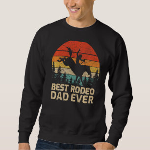 Moletom Mens Retro Vintage Melhor Pai Rodeio Nunca Da Pai