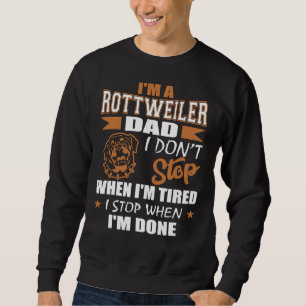 Moletom Mens Rottweiler Pai Não Parar Cansado Parar Quando