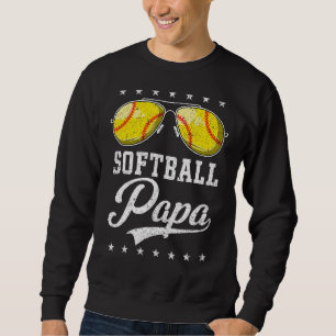 Moletom Mens Softball Papa Orgulhoso Avô De Softball Playe