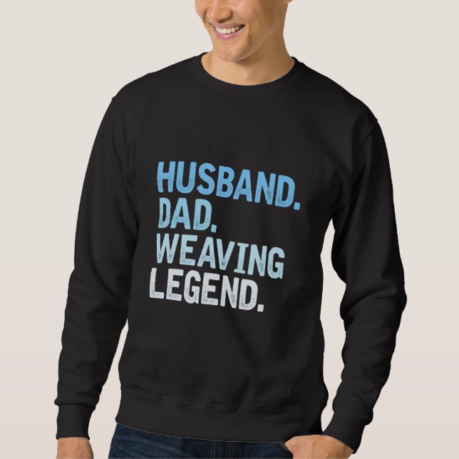 Moletom Mens tecendo Pai Marido Pai Tecendo Legenda Faia (Frente)