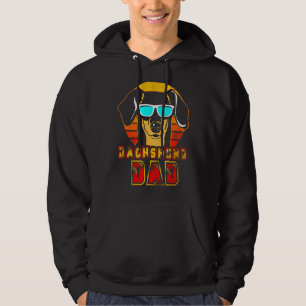 Moletom Mens Vintage Dachshund Pai Retro Óculos Solares Do
