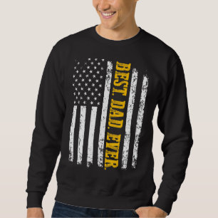 Moletom Mens Vintage Melhor Pai De Sempre Mostra Bandeira