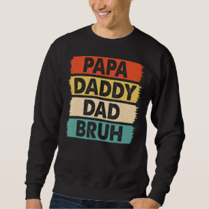 Moletom Mens Vintage Papa Pai Pai Bruh Dia de os pais Outf