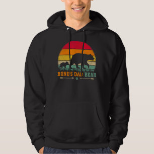 Moletom Mens Vintage Retro Bear Animal Bonus Pai Bônus Gor
