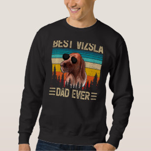 Moletom Mens Vintage Retro Melhor Pai Vizsla Nunca do Pai