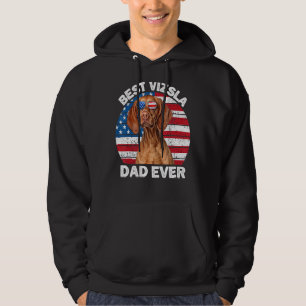 Moletom Mens Vizsla Pai American Flag Vizsla Dog Proprietá