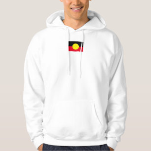 Moletom mens white Aboriginal flag hoodie