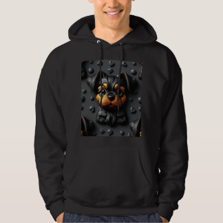Moletom Mens XL Hoodie Black Puppy Dog