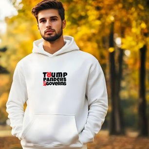 Moletom Mensagem anti-Trump preta vermelha