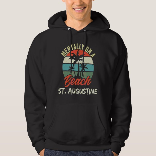 Moletom Mentalmente Em Uma Praia Na Rua Augustine Fl Sunse (Frente)