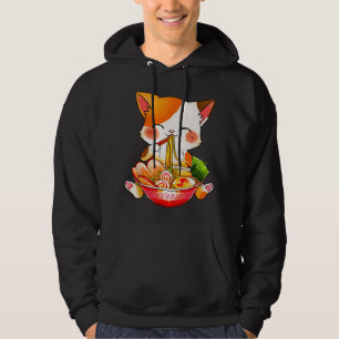 Moletom Mercadorias de Anime de Gato Ramen Kawaii Japonês