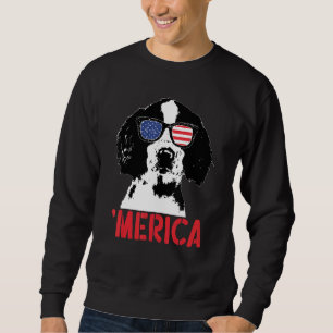 Moletom Merica Cocker Spaniel Inglês Bandeira Americana 4º