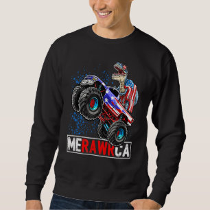 Moletom Merica Dinosaur Monster Truck 4 De Julho Americano