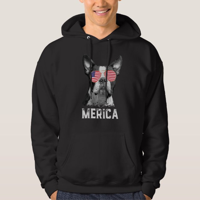 Moletom Merica Funny Boston Terrier Puppy Dog Lover Americ (Frente)