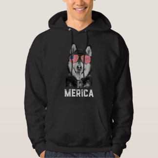Moletom Merica Funny Siberian Husky Puppy Dog American Fl
