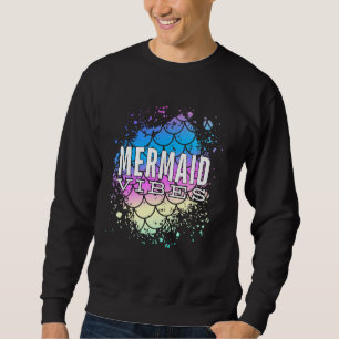 Moletom Mermaid Vibes Watercolor Escales Kids Party