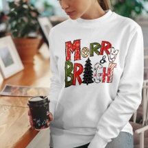 Moletom Merry And Bright Natal Design de Carta