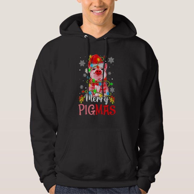 Moletom Merry Christmas Merry Pigmas Cute Pig  Xmas  3 (Frente)