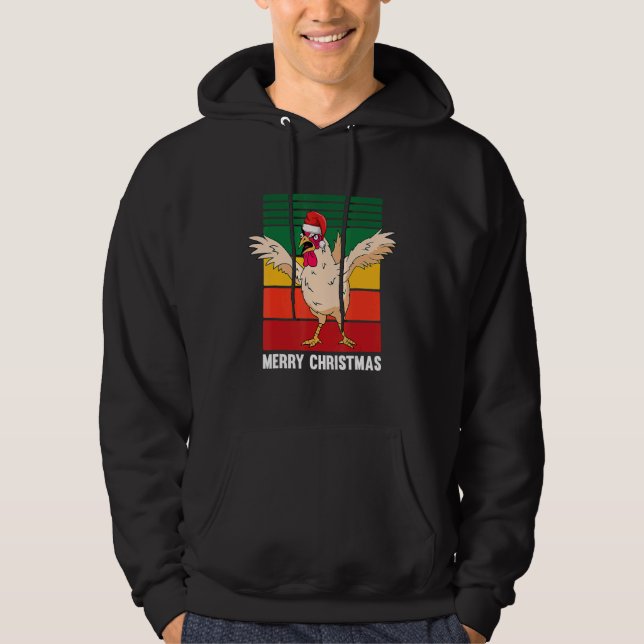 Moletom Merry Christmas Pajama  Chicken Retro (Frente)