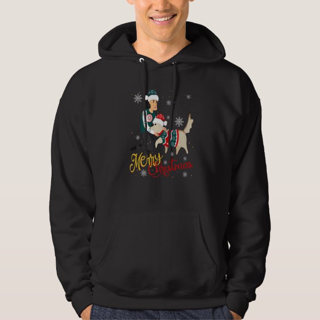 Moletom Merry Christmas quote Dog cool Dog Christmas (Frente)