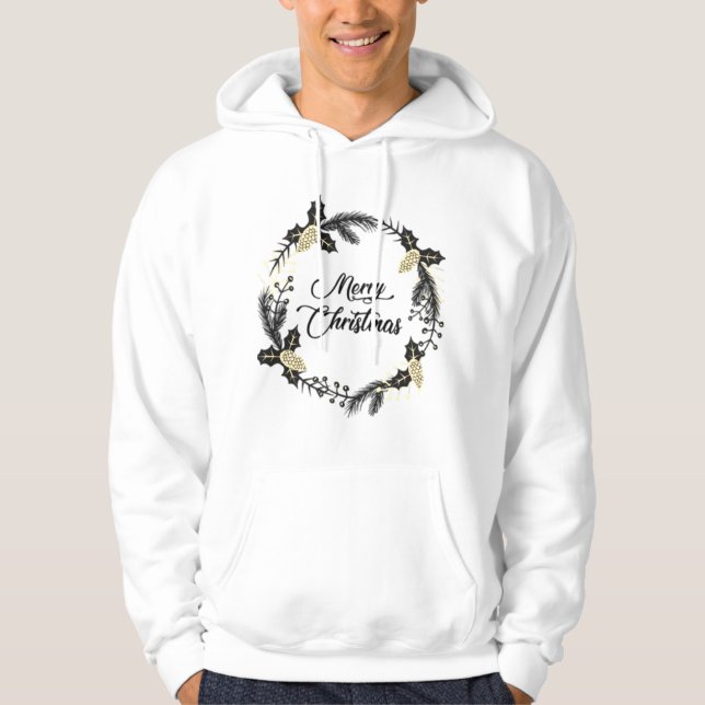 Moletom Merry Christmas Typografia T-Shirt (Frente)