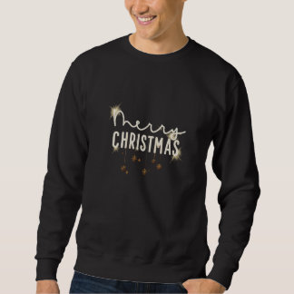 Moletom Merry Christmas Typography Holiday Sweatshirt