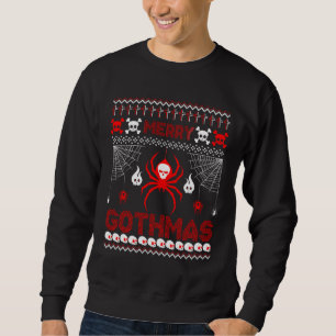 Moletom Merry Gothmas Goth Christmas Ugly Sweater Spider