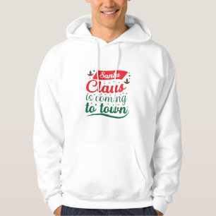 Moletom Merry Xmas Papai Noel Está Vindo Para A Cidade