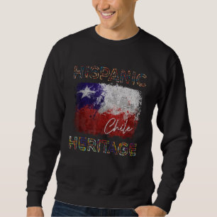 Moletom Mês da Herança Hispânica Bandeira Chile Latino Chi