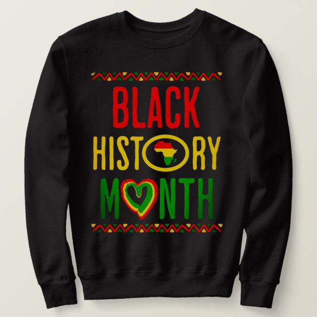Moletom Mês Negro, Juneteenth, Mês da História Negra (Frente do Design)