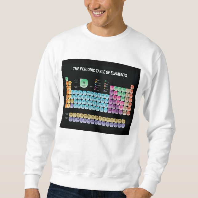 Moletom Mesa periódica dos elementos travesseiro decorativ (Frente)