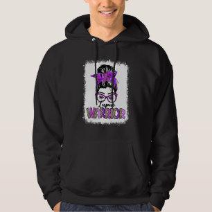 Moletom Messy Bun Leopard Purple Ribbon Lupus Warrior