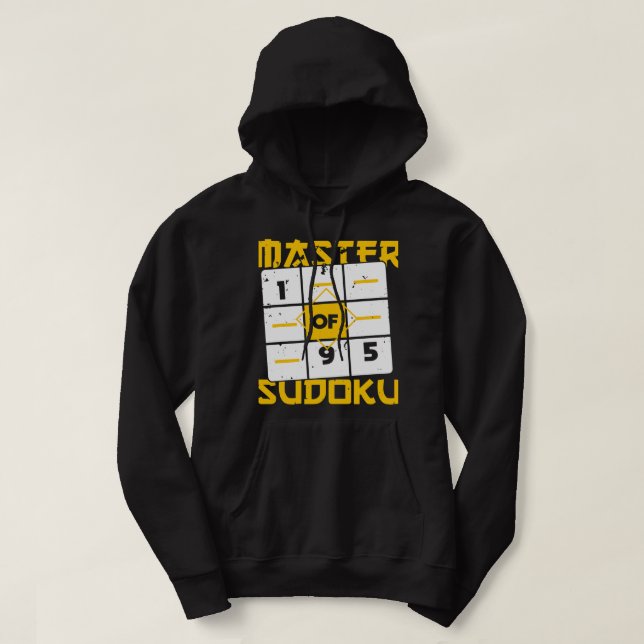 Moletom Mestre Da Piada De Jogo De Matemática De Sudoku Su (Frente do Design)