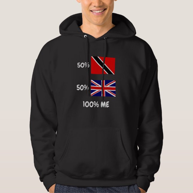 Moletom Metade Trini Trinidad e Tobago Metade Bandeira do  (Frente)