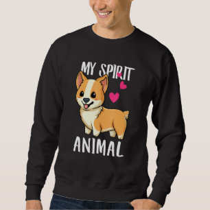 Moletom Meu Animal Espírito, Corgi Dog Love R Pai Mãe, Boy