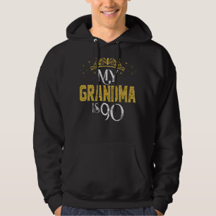 Moletom Meu AVÓ Tem 90 Anos De Nascimento De 90 GRANDMA De