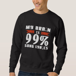 Moletom Meu Cérebro É 99 Cantores De Música Cantora De Mús