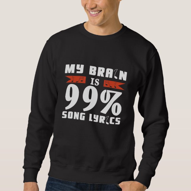 Moletom Meu Cérebro É 99 Cantores De Música Cantora De Mús (Frente)