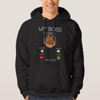 Moletom Meu Chefe Está Chamando Engraçado De Amor De Cão D