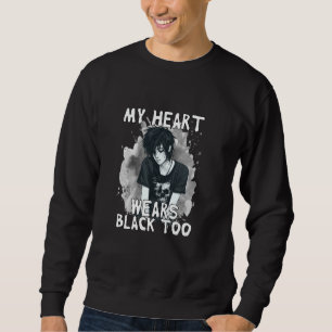Moletom Meu Coração Também Usa Preto Emo Alt Grunge Hip H