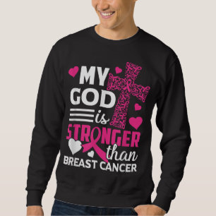 Moletom Meu Deus É Mais Forte Que A Consciência Do Cancer 