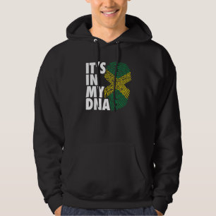 Moletom Meu DNA Jamaica Impressão Digital Orgulho Jamaican