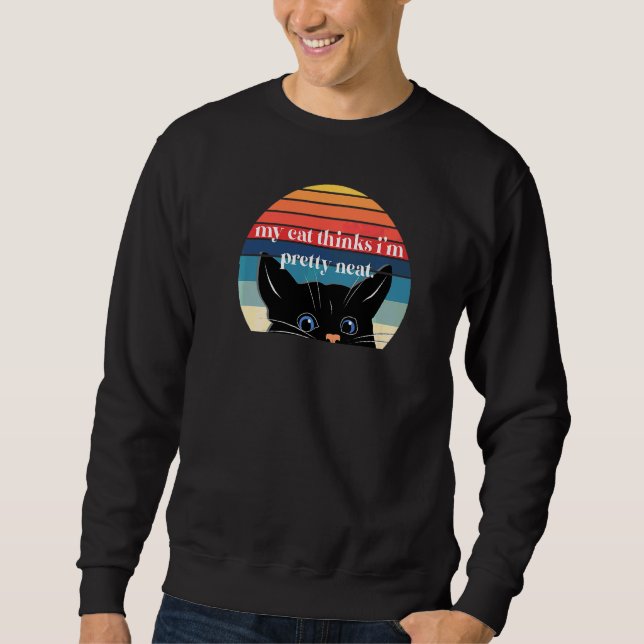Moletom Meu Gato pensa que sou Bonito Neat (Frente)