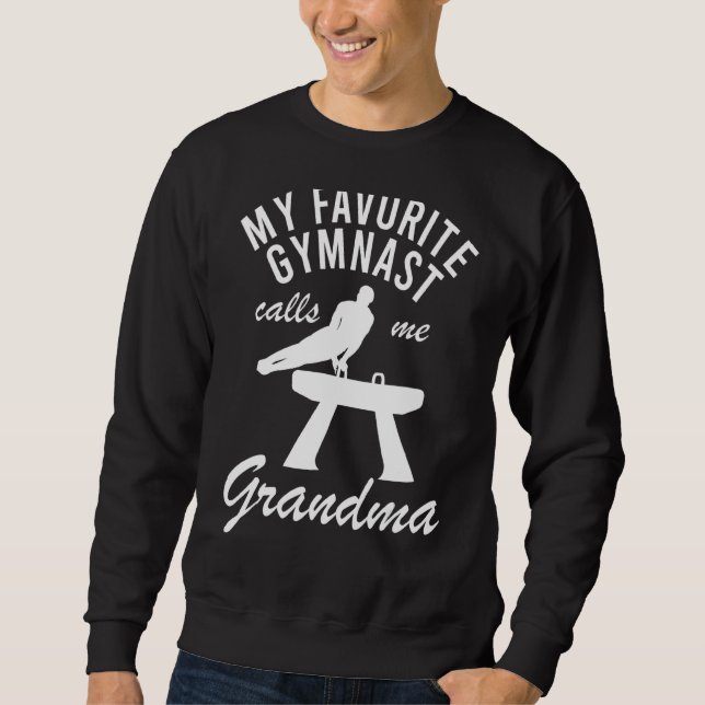 Moletom Meu ginasta favorito me chama de ginástica avó 3 (Frente)