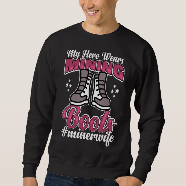 Moletom Meu Herói Veste Mineração Boot Mineresposa (Frente)