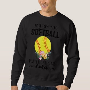 Moletom Meu jogador de Lola Softball me chama de babá da m
