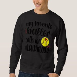 Moletom Meu Jogador De Softball Favorito Me Chama De Avô M