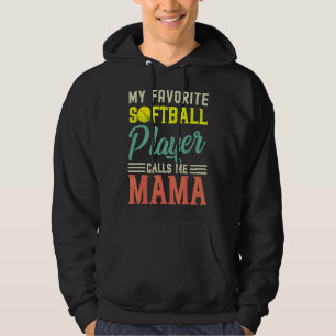 Moletom Meu Jogador De Softball Favorito Me Chama De Mama 